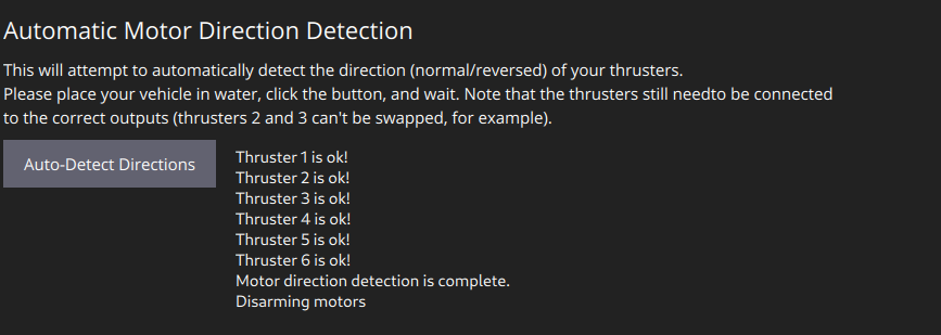Automatic Motor Direction Setup